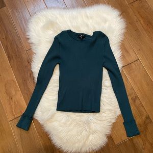 Lulu's Teal Crew Neck Sweater